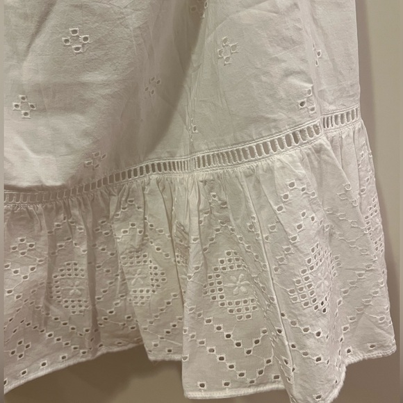 NWT Madewell Embroidered Smock Waist Ruffle Mini Skirt - Picture 6 of 13